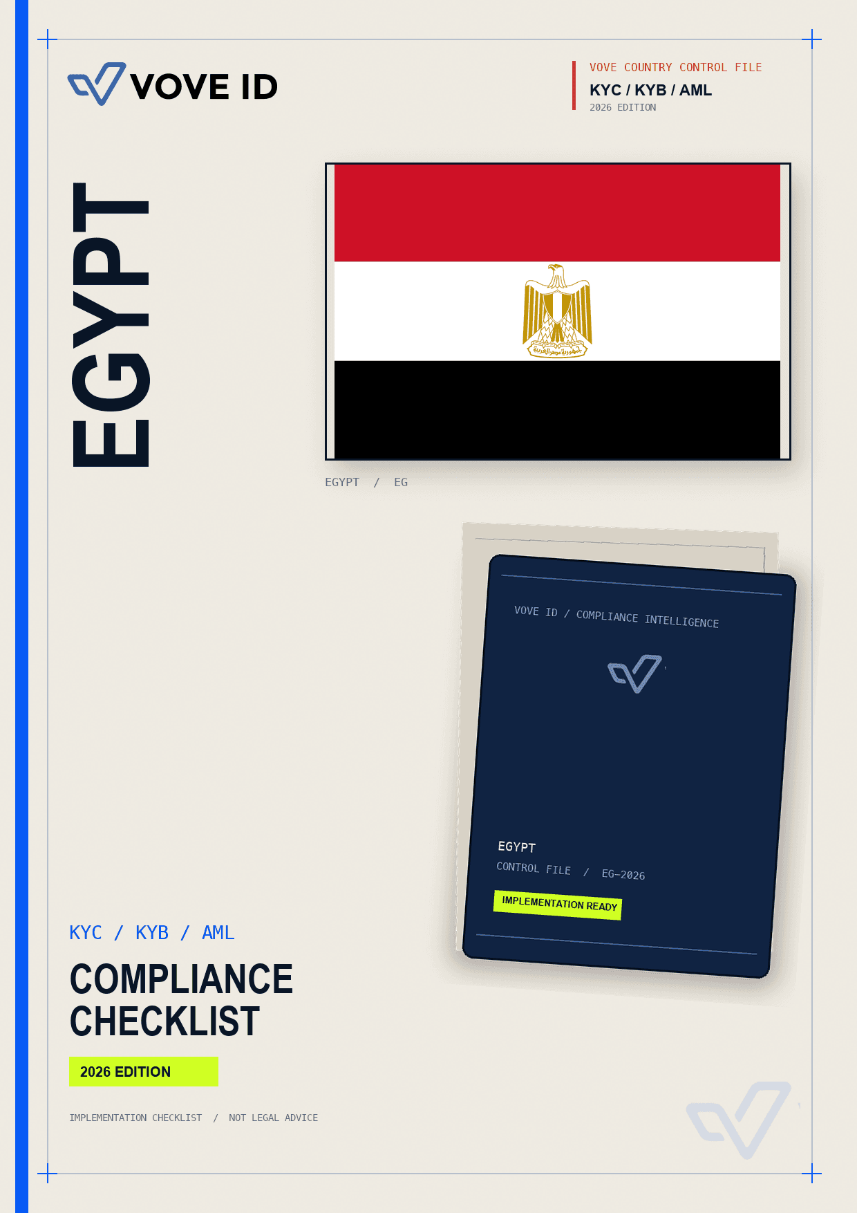 Égypte KYC, KYB and AML compliance checklist cover