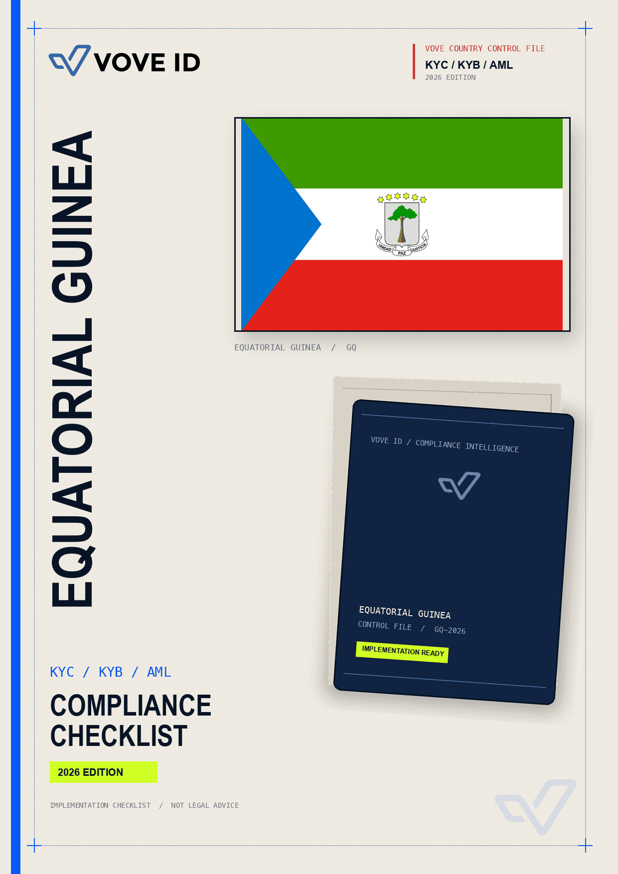 Equatorial Guinea KYC, KYB and AML compliance checklist cover