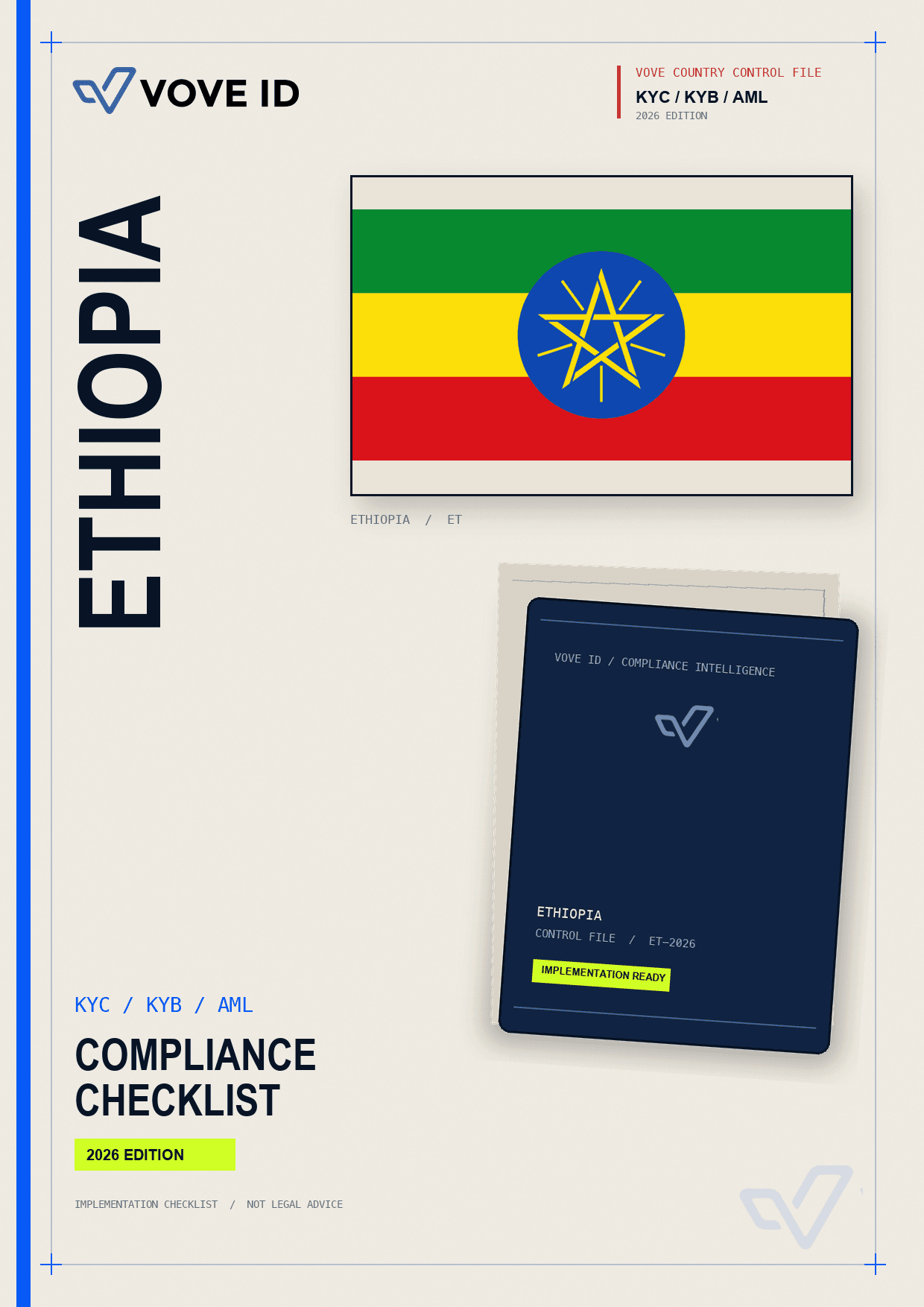 Éthiopie KYC, KYB and AML compliance checklist cover