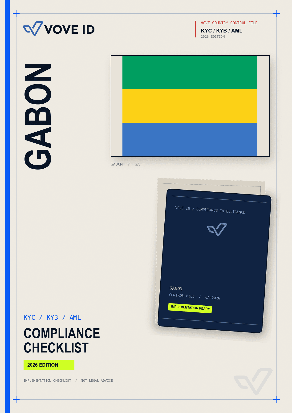 Gabon KYC, KYB and AML compliance checklist cover