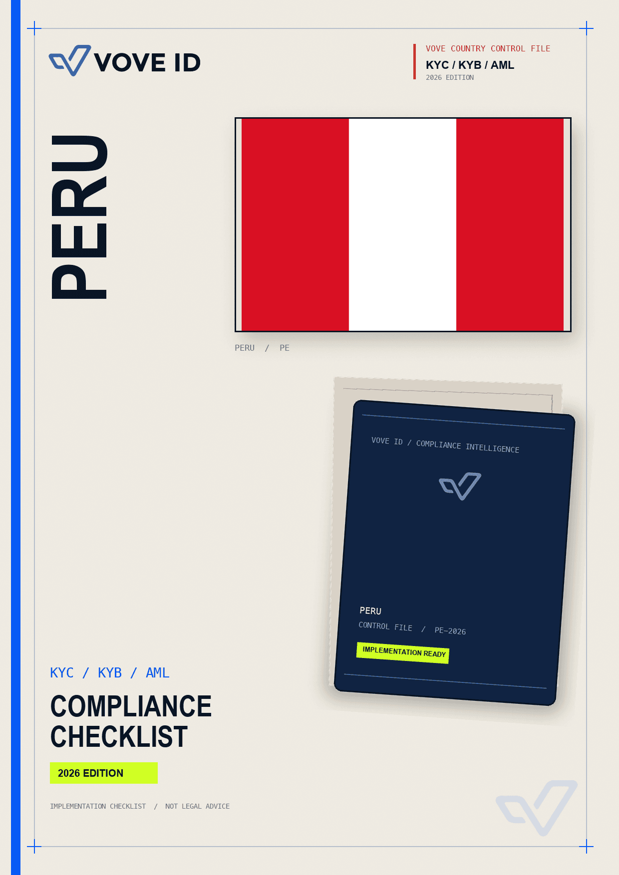 Peru KYC, KYB and AML compliance checklist cover