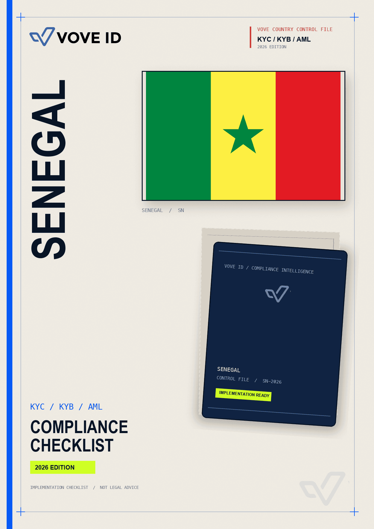 Sénégal KYC, KYB and AML compliance checklist cover