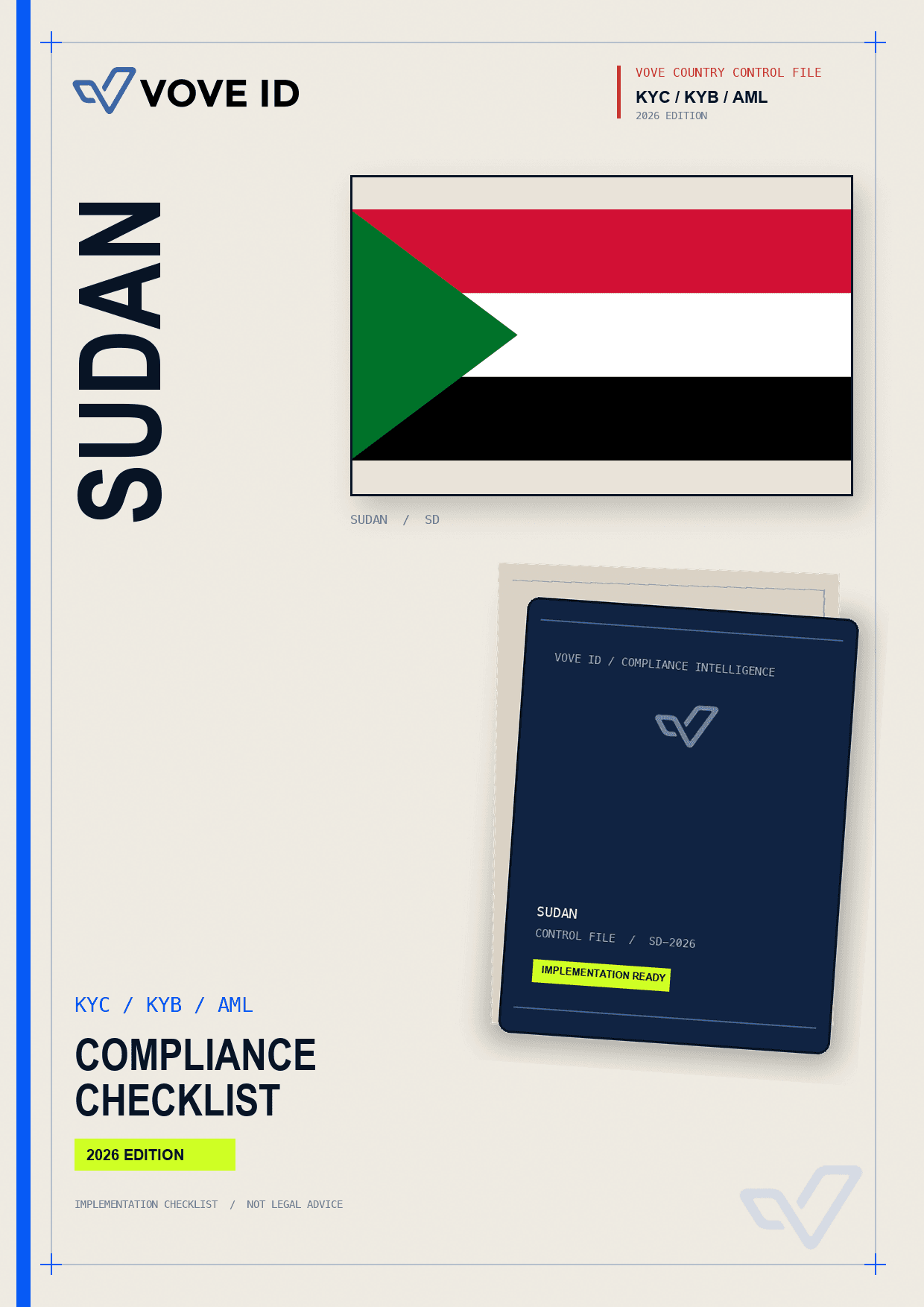 Sudan KYC, KYB and AML compliance checklist cover