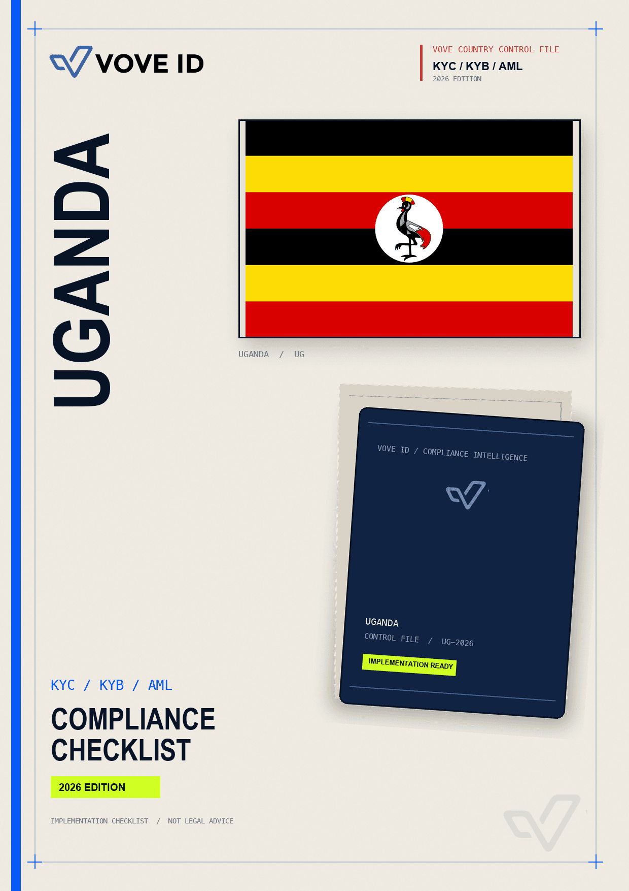 Ouganda KYC, KYB and AML compliance checklist cover