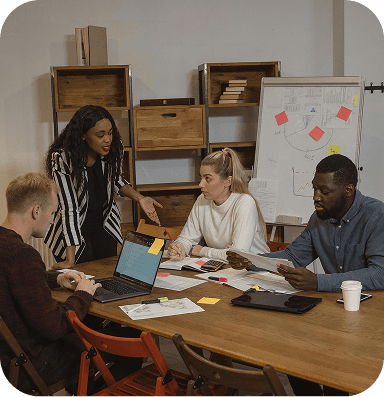 Secure fintech platform illustration