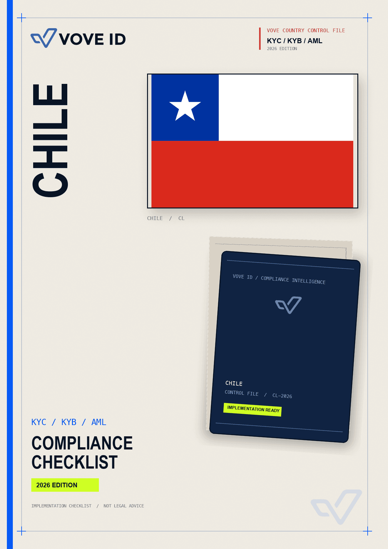 Chile KYC, KYB and AML compliance checklist cover