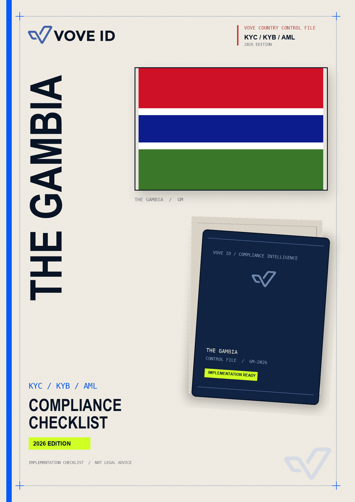 Gambie KYC, KYB and AML compliance checklist cover