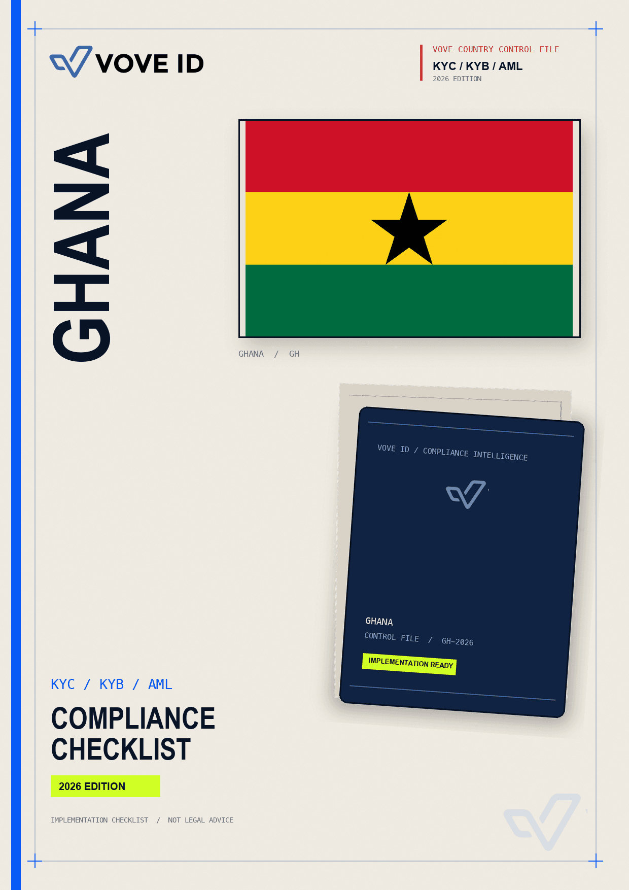 Ghana KYC, KYB and AML compliance checklist cover