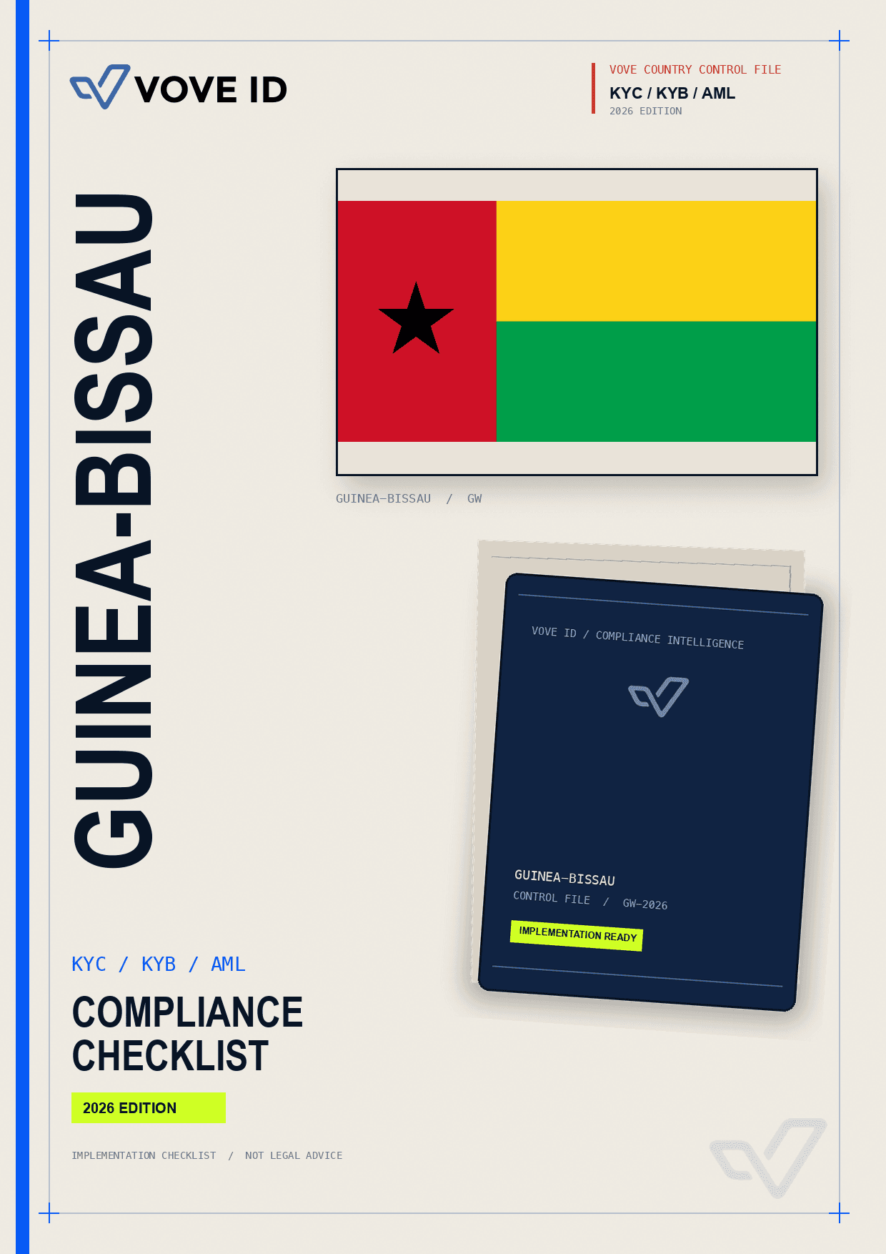 Guinea-Bissau KYC, KYB and AML compliance checklist cover