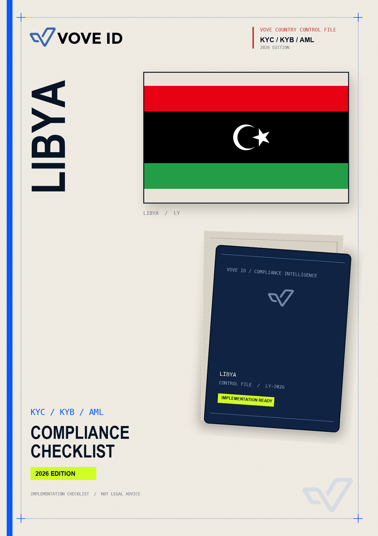 Libya KYC, KYB and AML compliance checklist cover