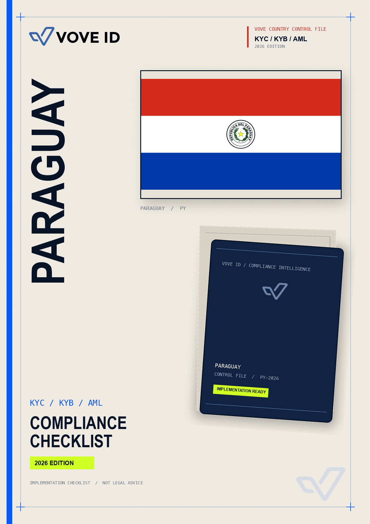 Paraguay KYC, KYB and AML compliance checklist cover