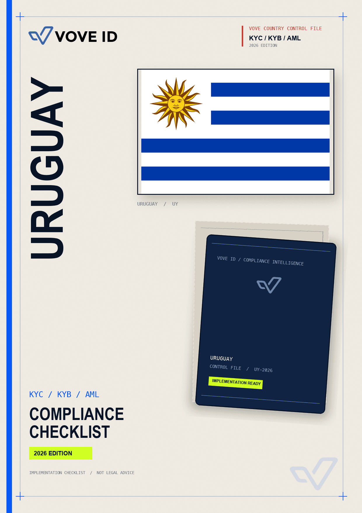 Uruguay KYC, KYB and AML compliance checklist cover