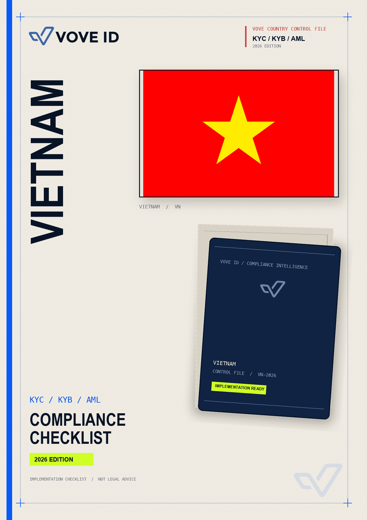 Vietnam KYC, KYB and AML compliance checklist cover
