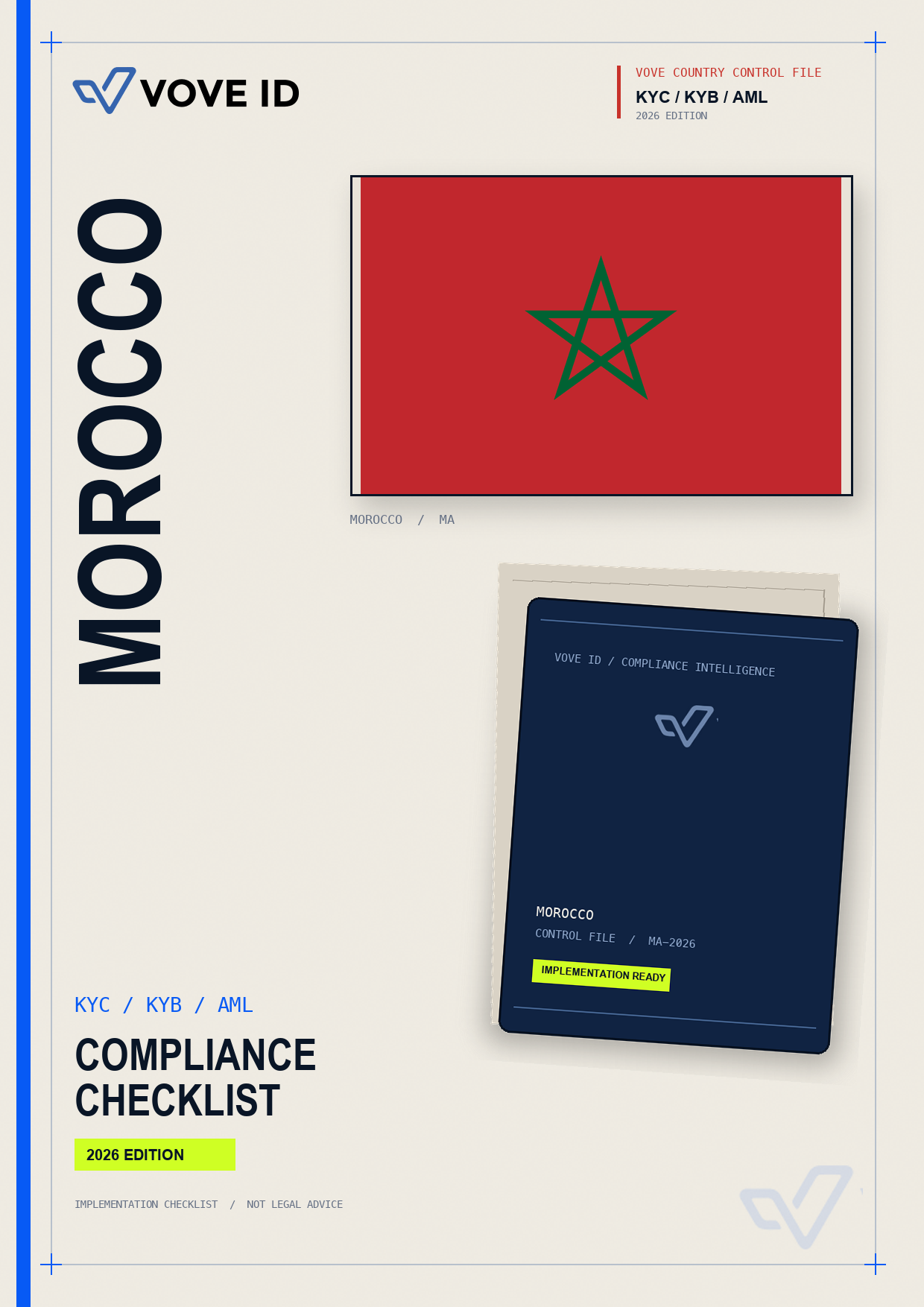 غلاف قائمة VOVE ID للامتثال KYC وKYB وAML الخاصة بـ المغرب